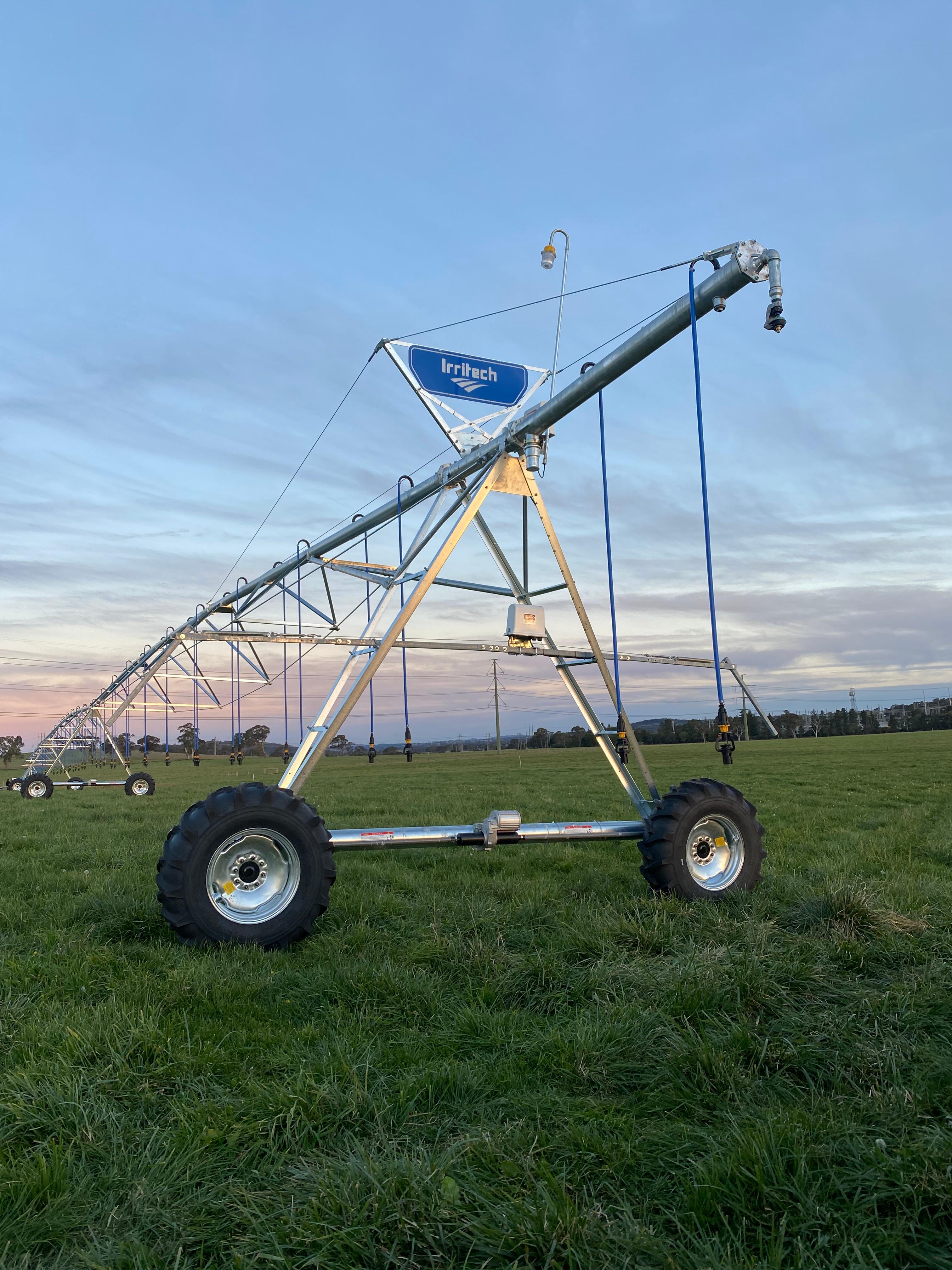 Centre pivot irrigating agricultural crop