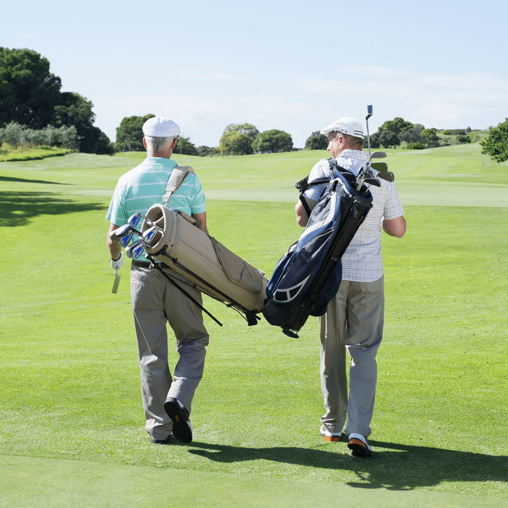 Golf course with irrigation system