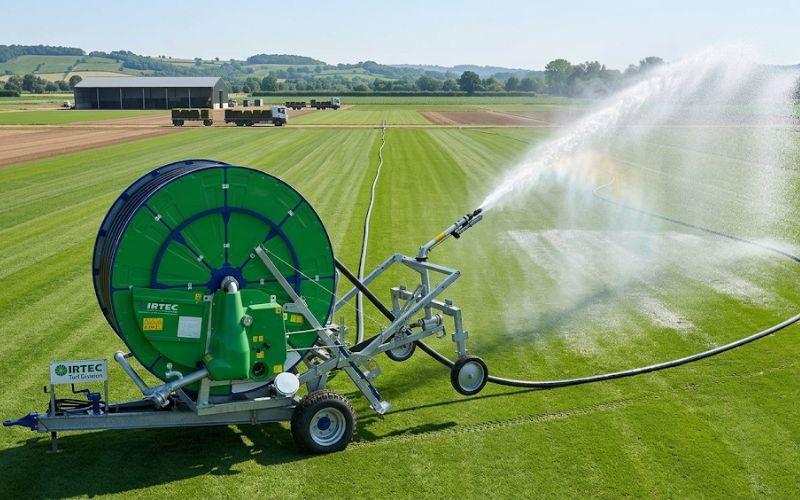 Irrigation system on turf farm