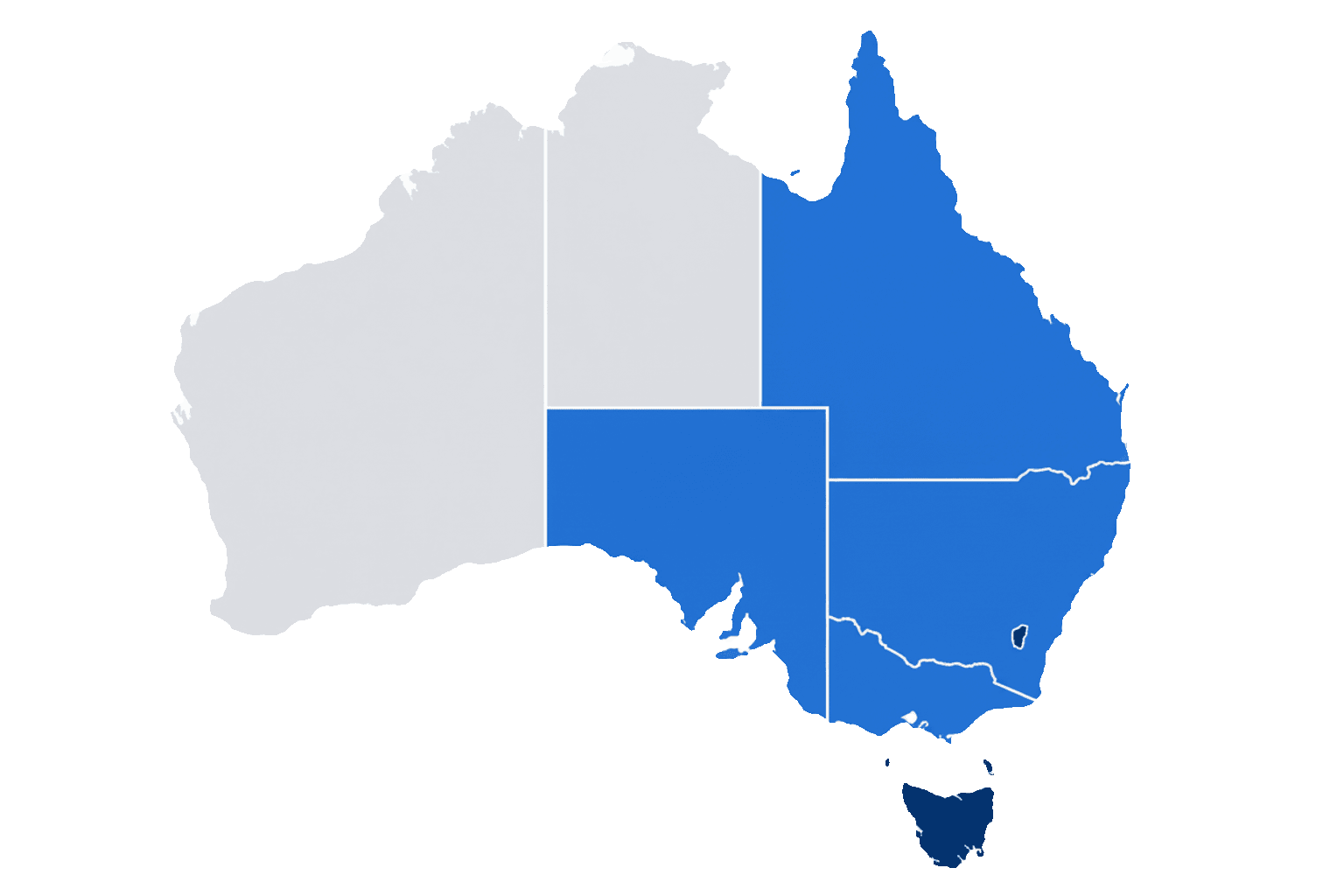 Map of Australian service regions